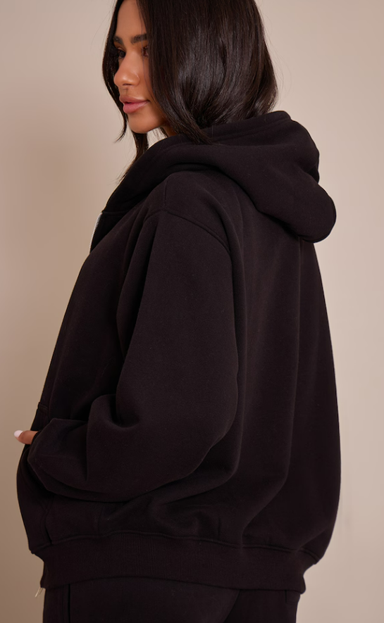 SARAWI Petite Black Zip Hoodie