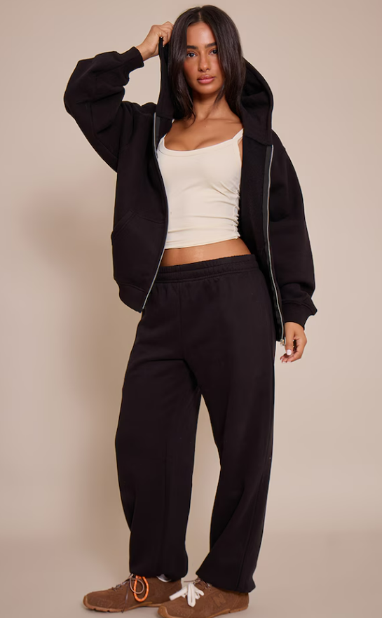 SARAWI Petite Black Zip Hoodie