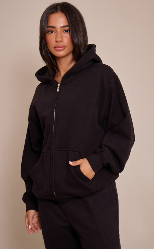 SARAWI Petite Black Zip Hoodie